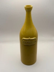 Pottery Barn Embossed Amarillo Yellow Decorative Vase Made in Italy 12" - Picture 1 of 6