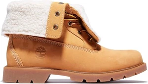 WOMEN'S TIMBERLAND *LINDEN WOODS WP FLEECE FOLD DOWN* WHEAT NUBUCK SIZE 7.5 M - Picture 1 of 8