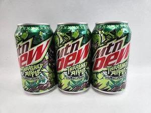 3 Cans Mountain Dew Thrash Apple Can Bundle Discontinued New Unopened - Picture 1 of 9