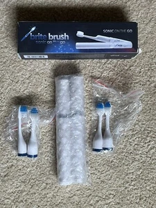 Brite Brush Sonic On The Go - 2 Handles & 6 heads - NEW in Opened Box - Tested - Picture 1 of 7