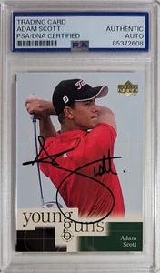 Adam Scott Signed 2001 Upper Deck Young Guns Trading Card Auto PSA/DNA Masters - Picture 1 of 1