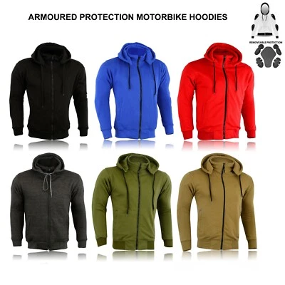 Sudadera con capucha blindada para motocicleta motocicleta chaqueta polar cremallera armadura extraíble Foto 1 de 4