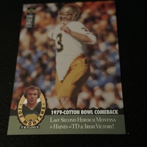 1995 Collector Choice (Joe Montana Trilogy 1979 Cotton Bowl )# MT2