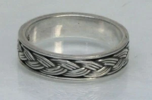 Sterling Silber Zopfring Gr. 6  - Bild 1 von 1