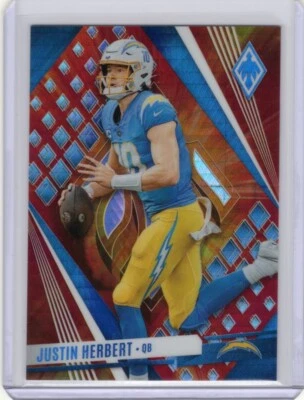 2023 Panini Phoenix Fire Burst #21 Justin Herbert Chargers 152/340 - Image 1 of 2