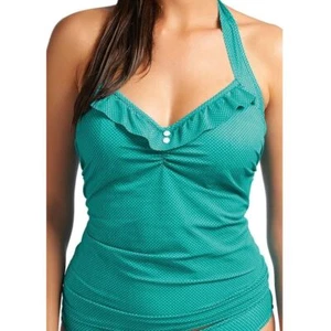 Freya Swimwear Cherish 50s Halter Tankini Top Jade 3363 - Picture 1 of 1