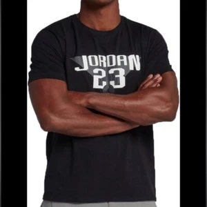 T-shirt maglietta Nike Air Jordan Retro 9 Barons Playoff allevata nera grafica - Foto 1 di 14