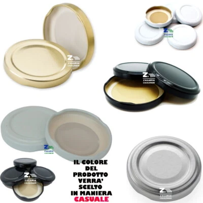 GRUPPO VETRO SOMMA CONF. 100 PZ CAPSULA TAPPO Ø 63 mm TAPPI PER VASO BARATTOLO BOCCACCIO IN VETRO