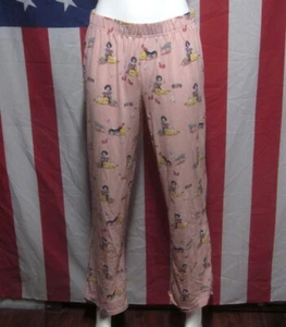 SNOW WHITE pajama pants Disney Princess girls med Forest Animals sleepwear OG - Picture 1 of 5