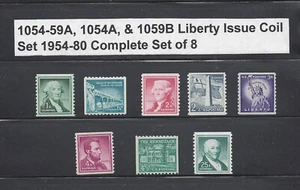 US Scott #1054-1059A, 1054b, & 1059A / Regular Liberty Issue Coils  MNH  - Picture 1 of 1