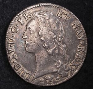 1760s (1960s), France, Louis XV. Slver-Plated Ecu-Like Advertisement Medal. VF+