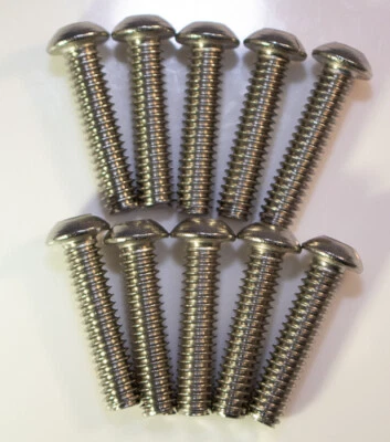 EAST COAST BOLTS 1/4-20 x 1-3/4" 18-8 Stainless Steel Button Head Bolts (Qty 10) | Rust-Resistant