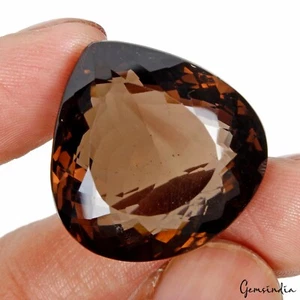Top Grade 84.60 Cts Natural Brown Smoky Quartz Pear Cut Loose Unheated Gemstone - Picture 1 of 7