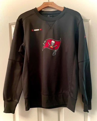 OFFICIAL TAMPA BAY BUCS NIKE DRI-FIT ONFIELD APPAREL S/P SWEAT SHIRT PULLOVER Cover