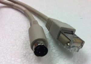 RJ45 Ethernet Network Patch Cables to Mini DIN 4 M Male 5 Ft - Picture 1 of 2