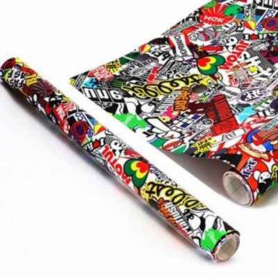 Cartoon Graffiti Graphics Style Car Body Sticker Decor DIY Bomb Wrap Sheet Decal - Image 1 of 4