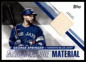 2024 Topps George Springer #MLM-GS Major League Material Jersey Relic Blue Jays - Picture 1 of 2