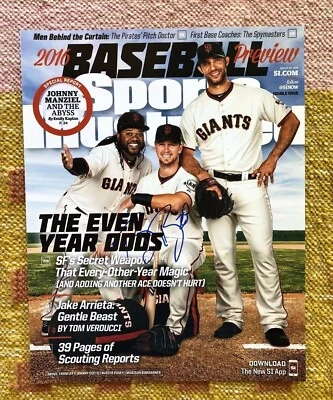 Autógrafo firmado por Buster Posey 11x14 cubierta ilustrada deportiva MLB HOF Giants Foto 1 de 2