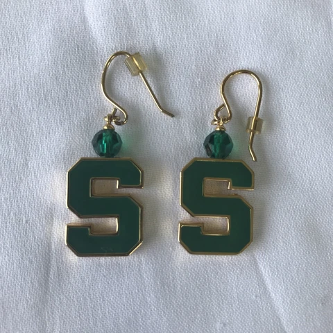 Michigan State pierced earrings, AnnaLeece Cover