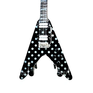 Miniature Guitar RANDY RHOADS with free stand POLKA DOT - Picture 1 of 2