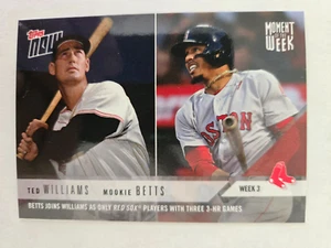 2018 Topps NOW MOMENT OF THE WEEK MOW-3 Williams / Betts Boston Red Sox - Picture 1 of 2