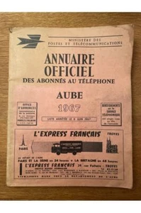 Aube 1967, Annuaire officiel des abonnés au téléphone Collectif - Picture 1 of 1