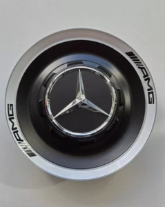Tapacubos negro central 145 mm Mercedes Benz W223 C118 W177 AMG 00040057009283 - Imagen 1 de 3