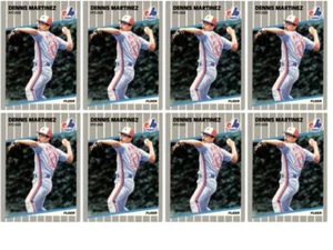 (8) 1989 Fleer #385 Dennis Martinez Montreal Expos Card Lot - Picture 1 of 2
