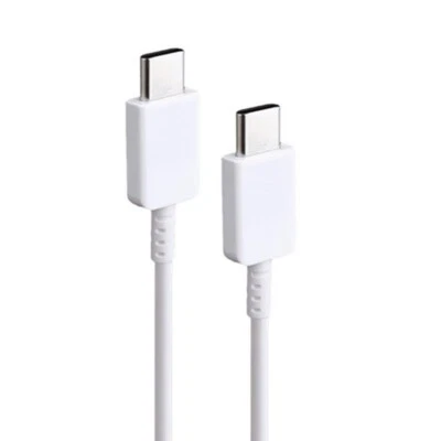 Ladekabel Datenkabel USB-C auf USB-C TYPE-C passt für SAMSUNG GALAXY Weiß - Bild 1 von 4