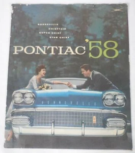 Pontiac 1958 Concessionario Auto Nuovo Brochure Vendita Auto, Bonneville, Chieftain,... - Foto 1 di 12