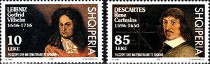 Albania Stamps 1996. Mathematician and Philosophy: Leibniz & Descartes. Set MNH - Picture 1 of 1