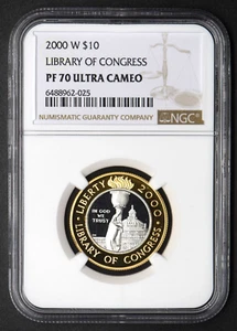 2000-W Gold $10 Library of Congress NGC PF 70 Ultra Cameo -COINGIANTS0- - Picture 1 of 2