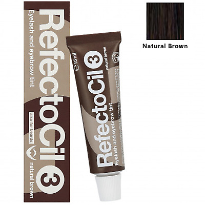 REFECTOCIL Eyebrow Eyelash Tint GEL/HENNA NEW 15ml NATURAL BROWN 3 **AUTHENTIC • 9.85$