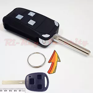 Estuche modificado con llave abatible para automóvil para Lexus 3 botones llave remota hoja larga 48 mm - Imagen 1 de 9