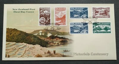 1998 New Zealand Pictorials Centenary Nature Mountains Scenery 6v Stamps FDC - Image 1 of 2