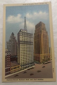 Esperson-Second National Bank & Gulf Building, Huston, TX. Postcard (A3) - Picture 1 of 2