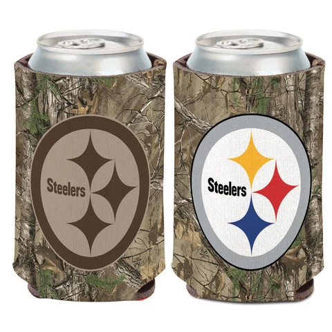 Pittsburgh Steelers Camo Can Cooler 12 oz Cover