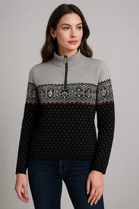 Dale of Norway Sweater Womens L Fair Isle Nordic Merino Wool Cozy Knit Premium - Picture 1 of 18