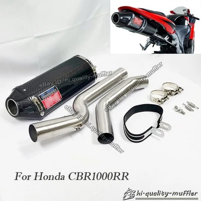 Tubo de escape de fibra de carbono silenciador tubo de escape para Honda CBR1000RR 2004-2007 Foto 1 de 4