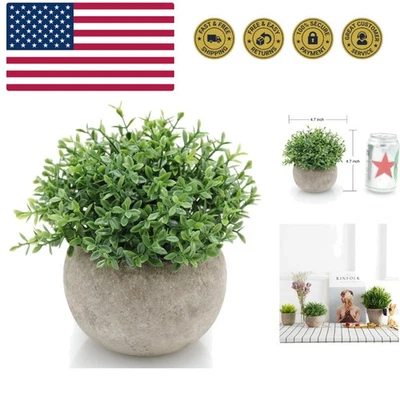 Mini plantas artificiales topiarias de boj en maceta verde salvia para decoración del hogar interior... Foto 1 de 4