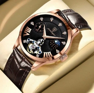 POEDAGAR Moda Hombre Relojes Cuarzo Impermeable Reloj Pulsera Luminoso - Imagen 1 de 16