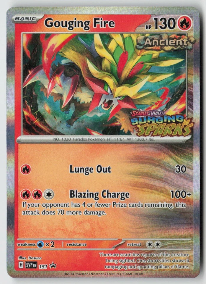 Gouging Fire - 151 - SV: Scarlet & Violet Promo Cards Holo - PTCG - Image 1 of 2