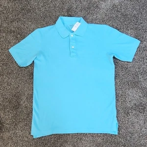 New Gap Kids Boys School Beach Cotton Polo Shirt Blue XXL 14 16 - Picture 1 of 4