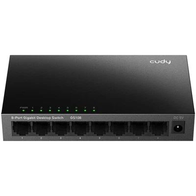 Cudy GS108 8-Port Gigabit Ethernet Unmanaged Switch, Desktop, Fanless, Plug and  - Image 1 of 4