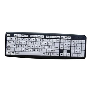 Nuklz N Large Print Computer Wired USB Keyboard - White - Bild 1 von 6