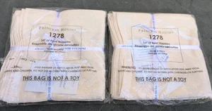 Juego de 8 servilletas de tela Princess House Abington 1278 crema blanca - Imagen 1 de 2