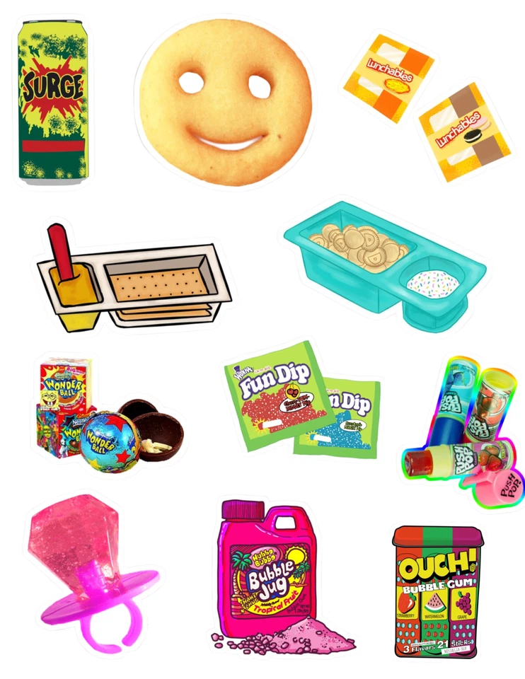 90's Snacks & Candy Nostalgia stickers - Image 1 of 1
