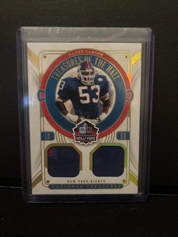 Harry Carson Treasures Of The Hall Hall Of Fame Dual Patch /5 - Image 1 of 2