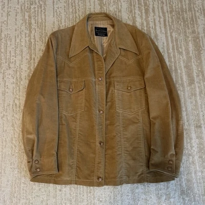 复古 Brad Whitney 尺寸 L/XL Carmel By The Sea 加州灯芯绒夹克西部 — 第 1/4 张图片