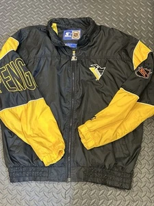 Vintage Herren Pittsburgh Penguins Starter NHL Hockey Windbreaker Jacke 90s Large - Bild 1 von 11